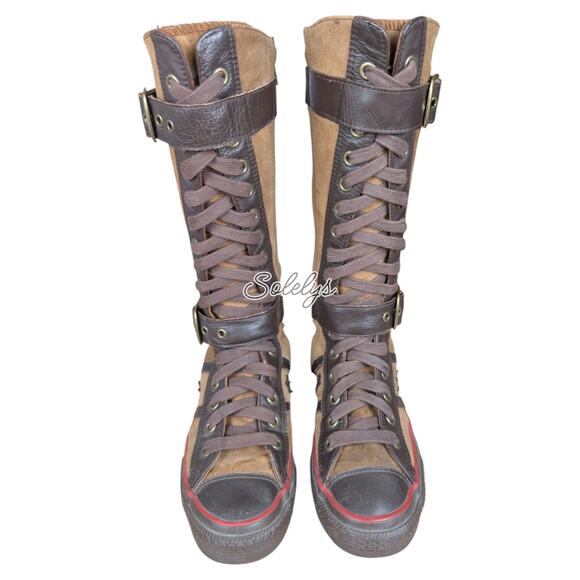 Converse 2005 Star 70 Vintage XXHI Buckle Knee High Suede Sneaker Boot 7 RARE - Picture 2 of 13
